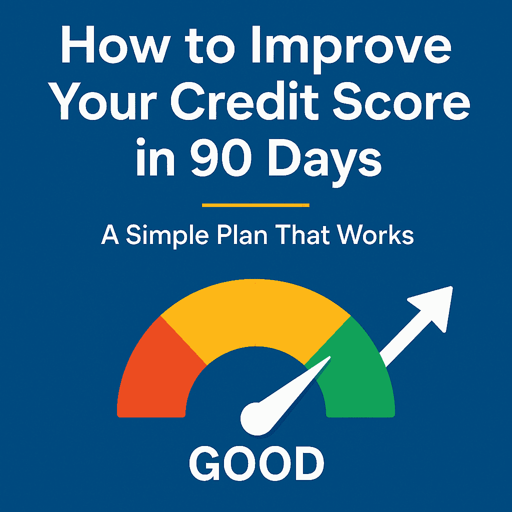 Infographic highlighting How to improve your credit score in 90 days