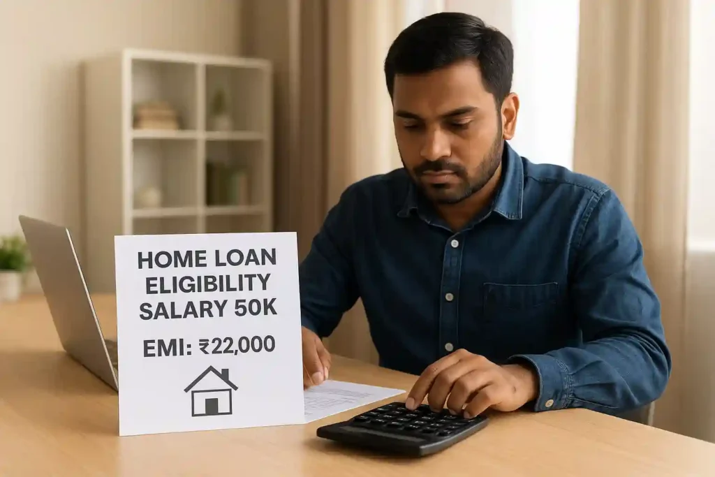home loan eligibility salary 50k explained with EMI calculation